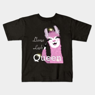 Llama queen, llama lash queen Kids T-Shirt